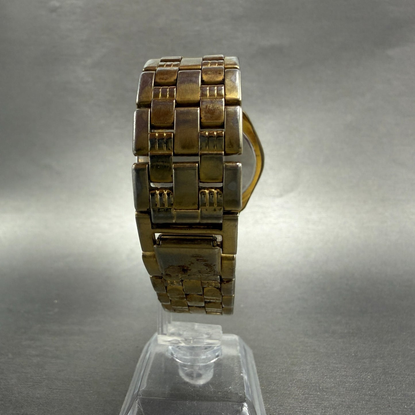 Seiko Watch Men 37mm White Dial Gold Tone Daydate V743-8069 New Battery7