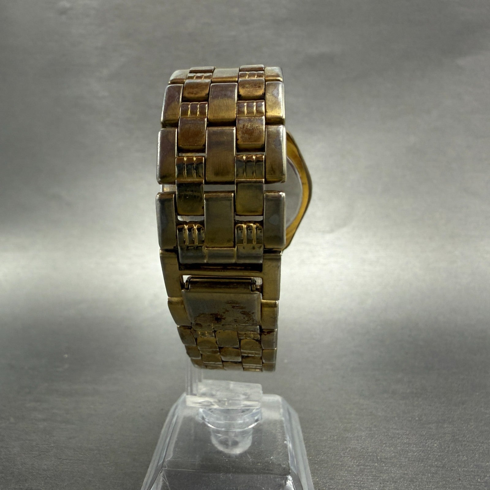 Seiko Watch Men 37mm White Dial Gold Tone Daydate V743-8069 New Battery7