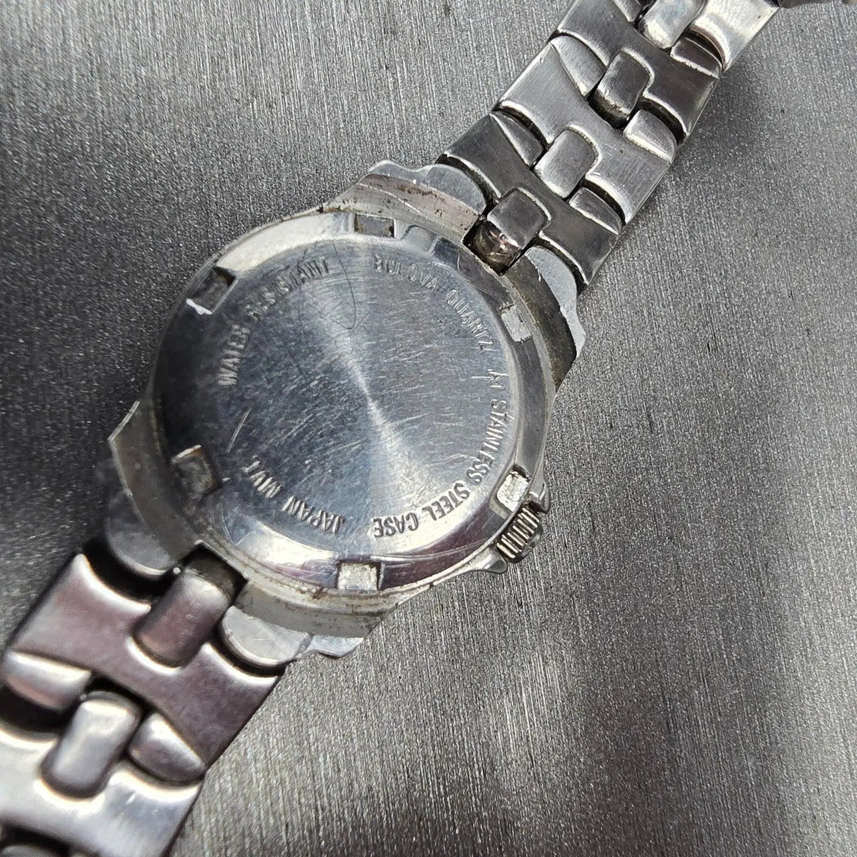 Bulova Marine Star Watch Women 21mm MOP Dial Silver Tone Round 96L44 New Battery10