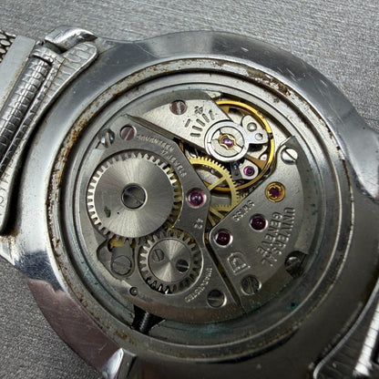 Universal Geneve Watch Men 31mm White Dial Steel Round Manual Wind 842101 PARTS12