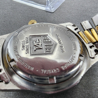 Tag Heuer Professional 200 Watch Men 37mm Gold Dial Two Tone Date Round New Batt9