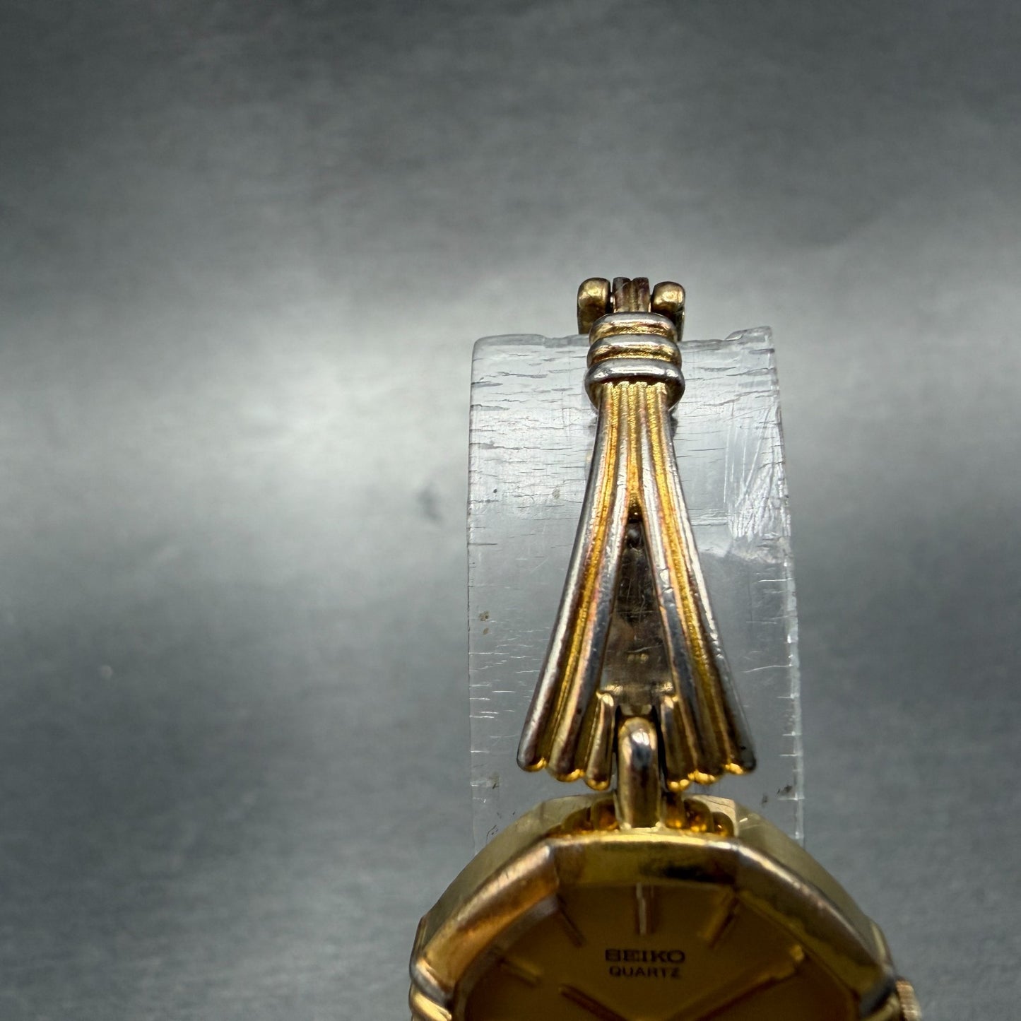 Seiko Watch Women 20mm Champagne Dial Gold Tone Octagon 1400-5200 New Battery4