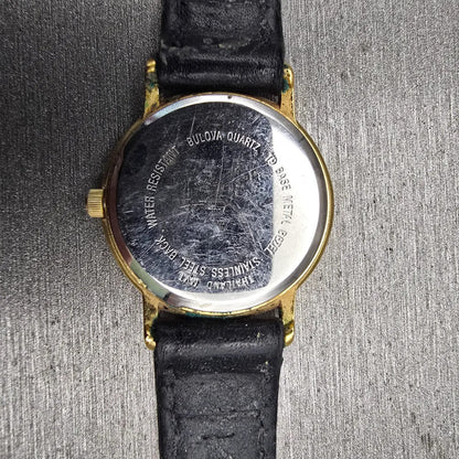 Bulova Watch Women 26mm Champagne Dial Gold Tone Round Vintage New Battery D10