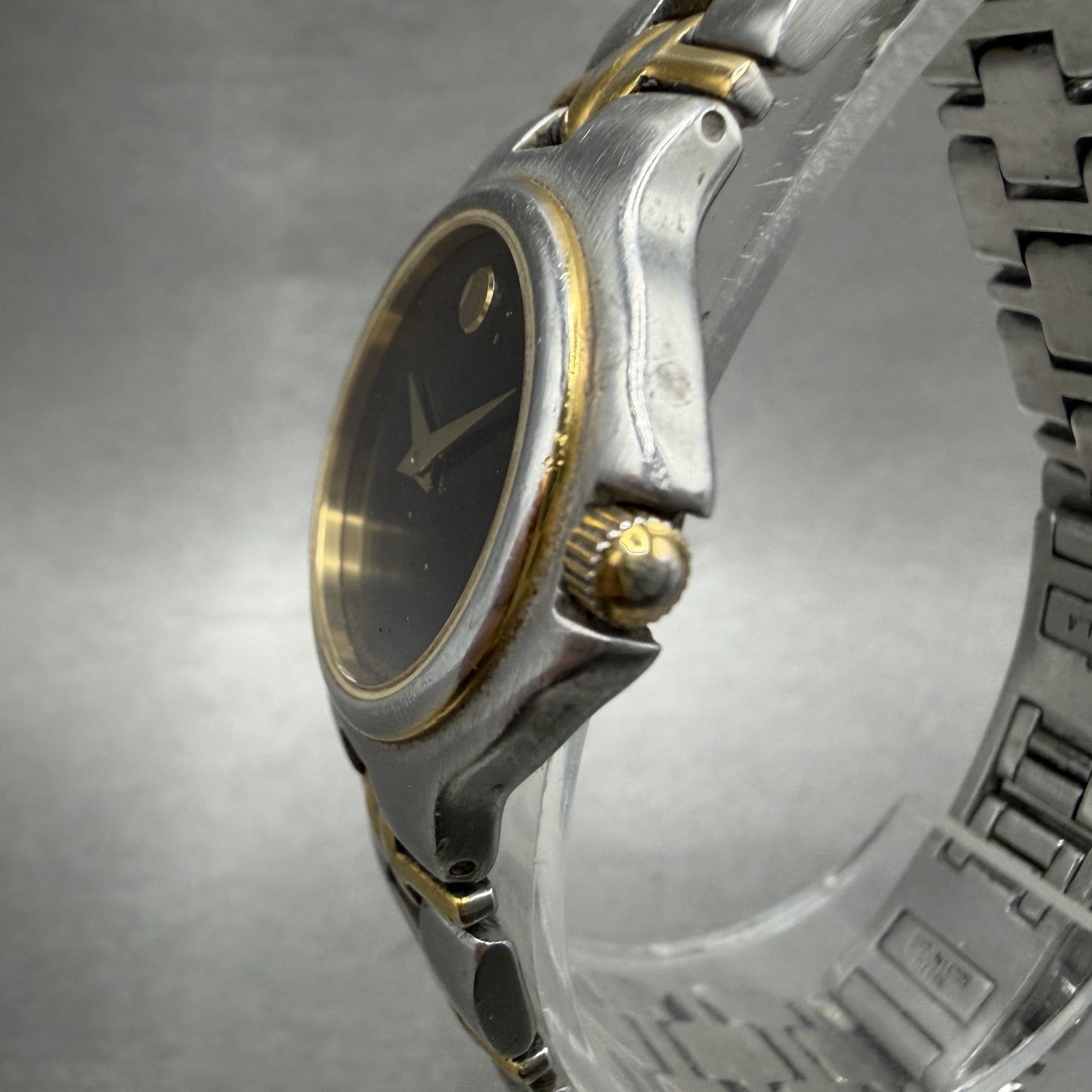 Movado Museum Watch Women 26mm Black Dial Two Tone Round 81.A1.827 New Battery2