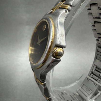 Movado Museum Watch Women 26mm Black Dial Two Tone Round 81.A1.827 New Battery2