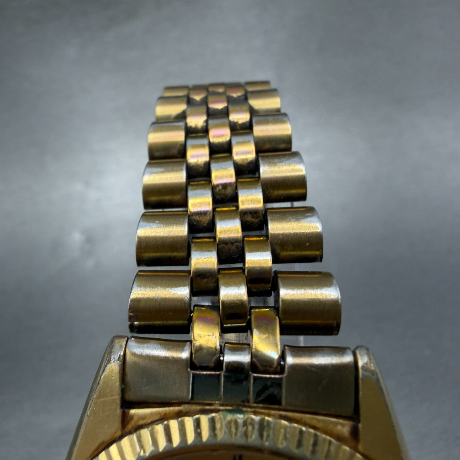 Seiko President Watch Men 36mm Gold Dial Gold Tone Daydate 7n43-8119 New Batt 0C4