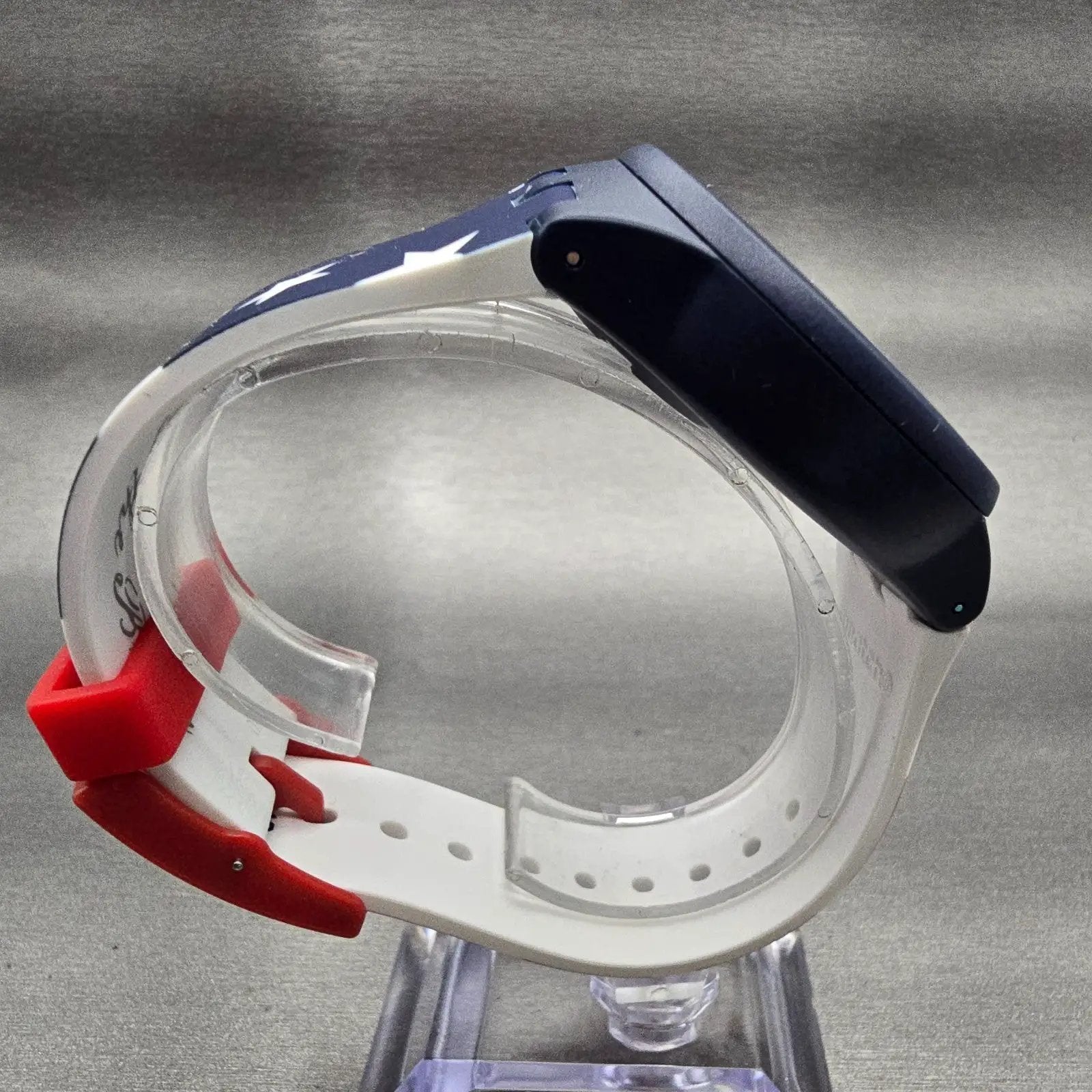 Swatch Free & Brave Chronograph Watch Men White Dial Blue Date SUSZ401 New Batt18