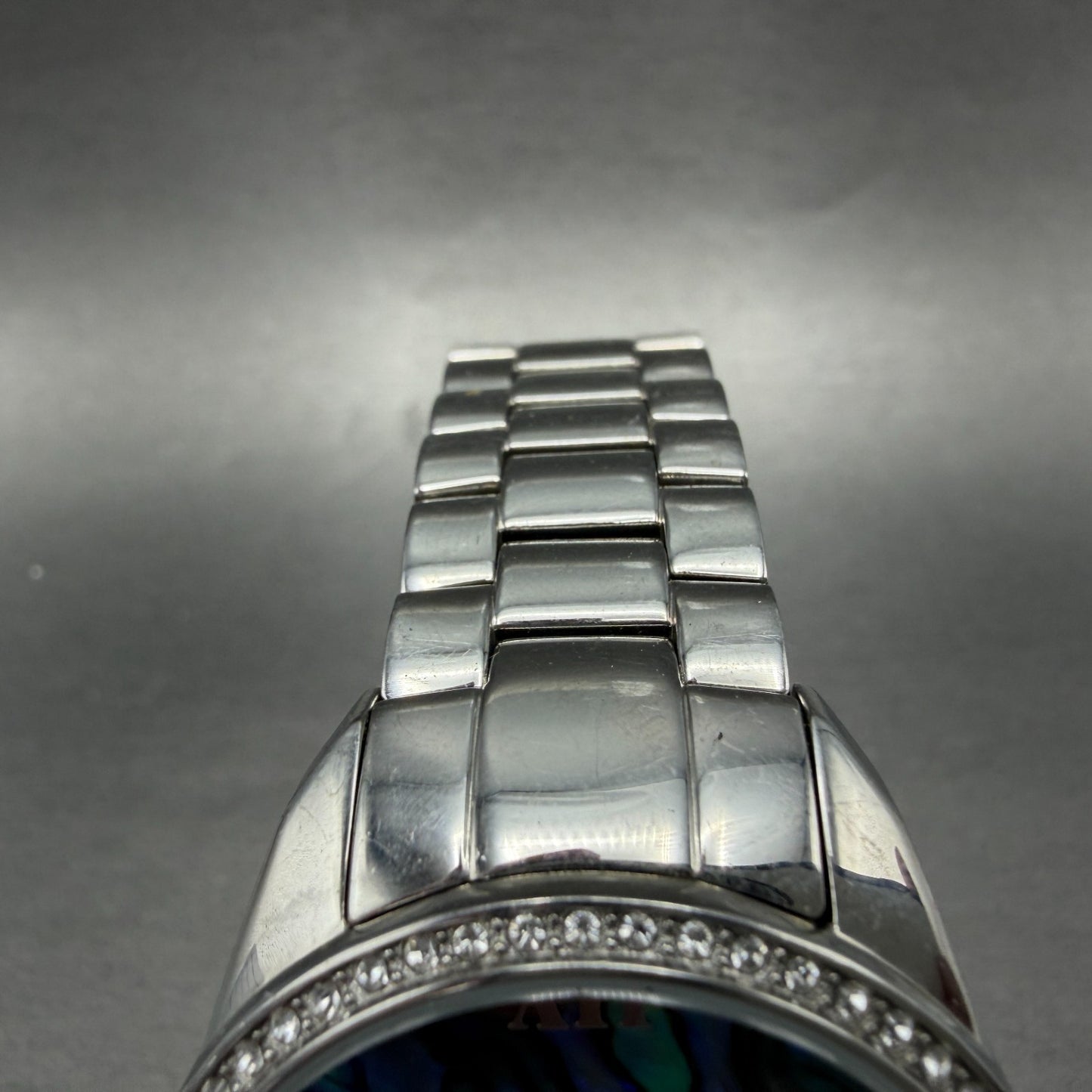 Aragon StarHalo watch Women 37mm Blue Abalone Dial Steel Crystals New Battery4