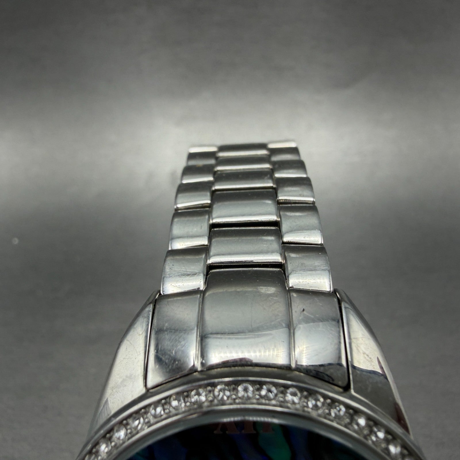 Aragon StarHalo watch Women 37mm Blue Abalone Dial Steel Crystals New Battery4