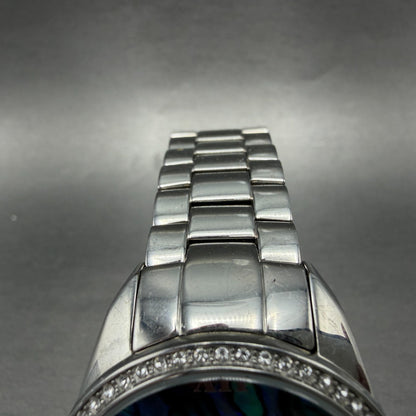 Aragon StarHalo watch Women 37mm Blue Abalone Dial Steel Crystals New Battery4