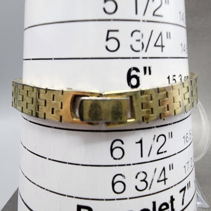 Seiko Tank Watch Women 13mm Silver Dial Gold Tone Rectangle Manual Wind Runs10