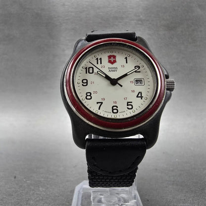 Victorinox Swiss Army Watch Women 33mm White Dial Black Tone Date Round PARTS6