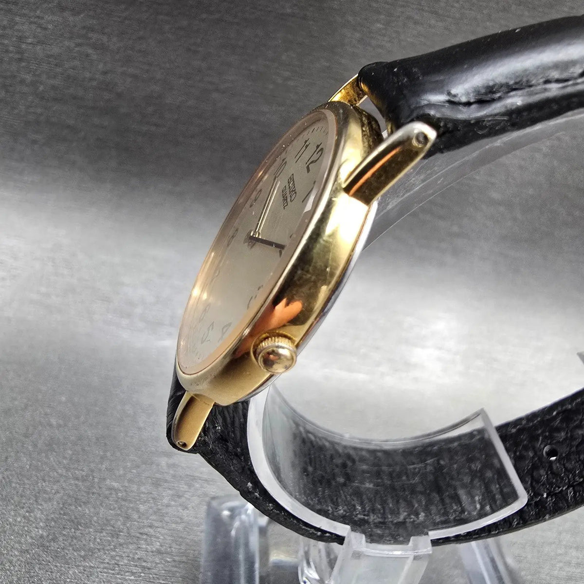 Seiko Watch Men 31mm Champagne Dial Gold Tone Round 7N00-7A49 New Battery2