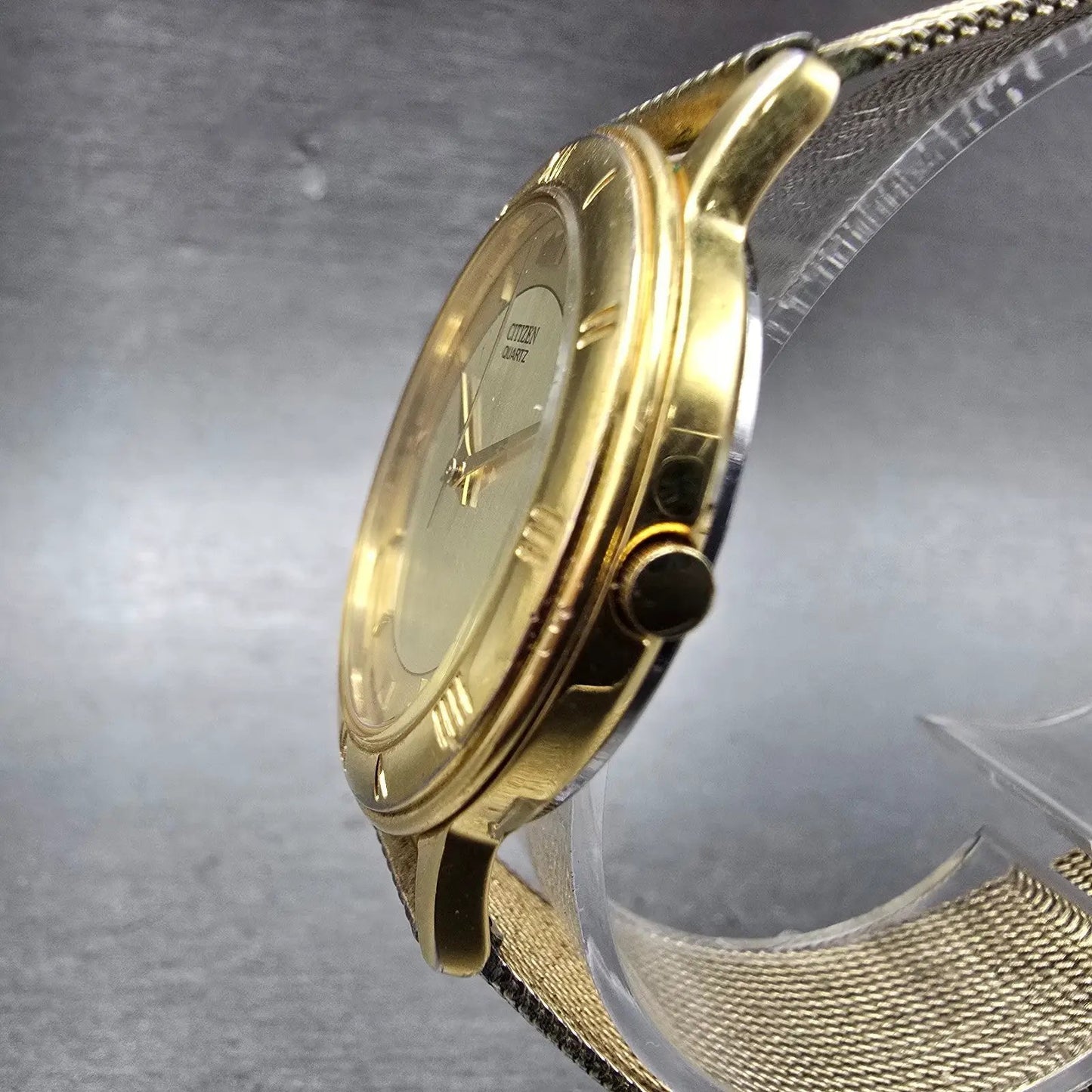Citizen Watch Men 33mm Champagne Dial Gold Tone Date 5510-K06860 New Battery2