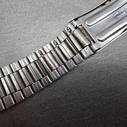 Seiko SQ Bracelet 20mm Stainless Steel Two Tone Tri Folding Clasp Vintage Z2789