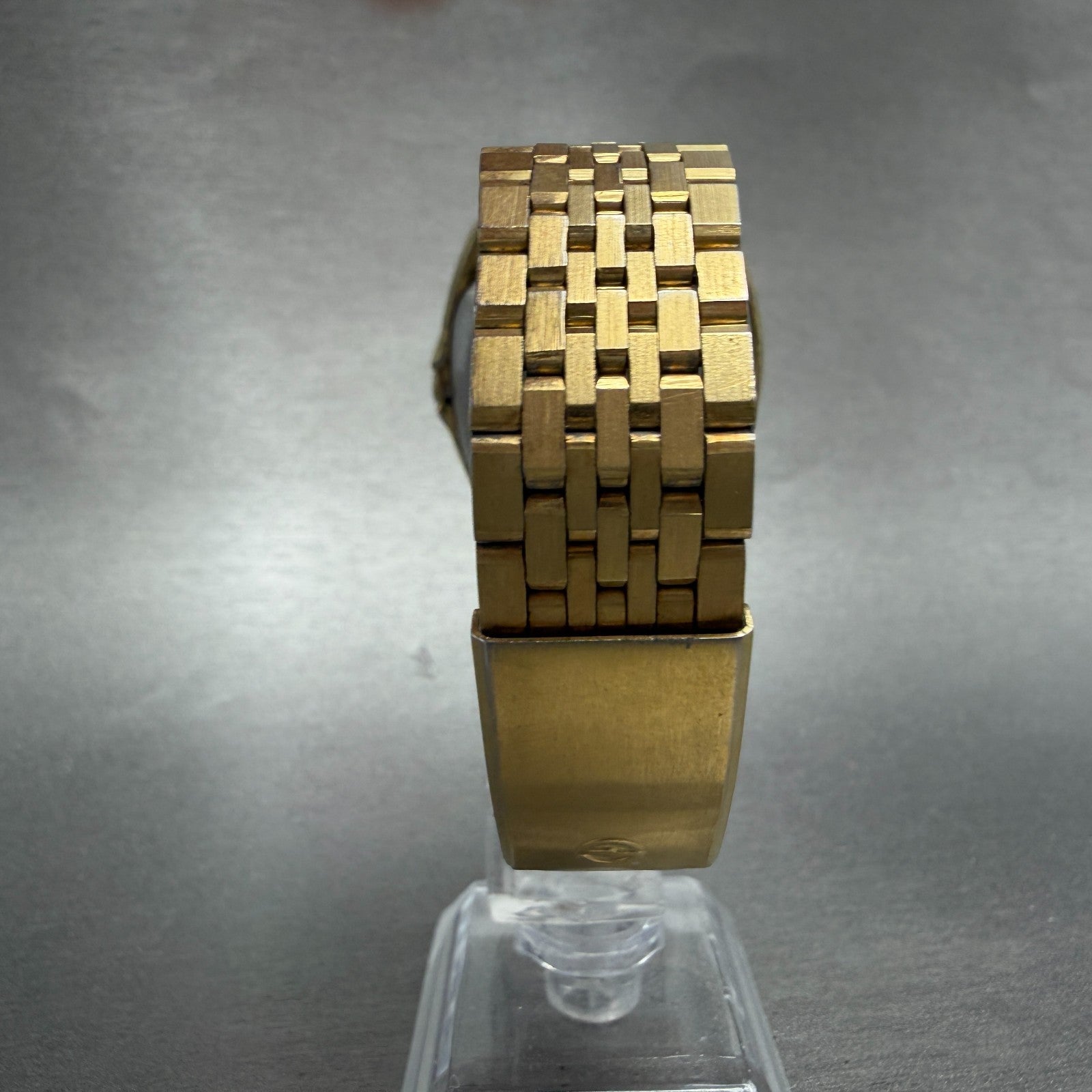 Seiko Automatic Watch Men 38mm Red Dial Gold Daydate 7006-5019 Runs Vintage7