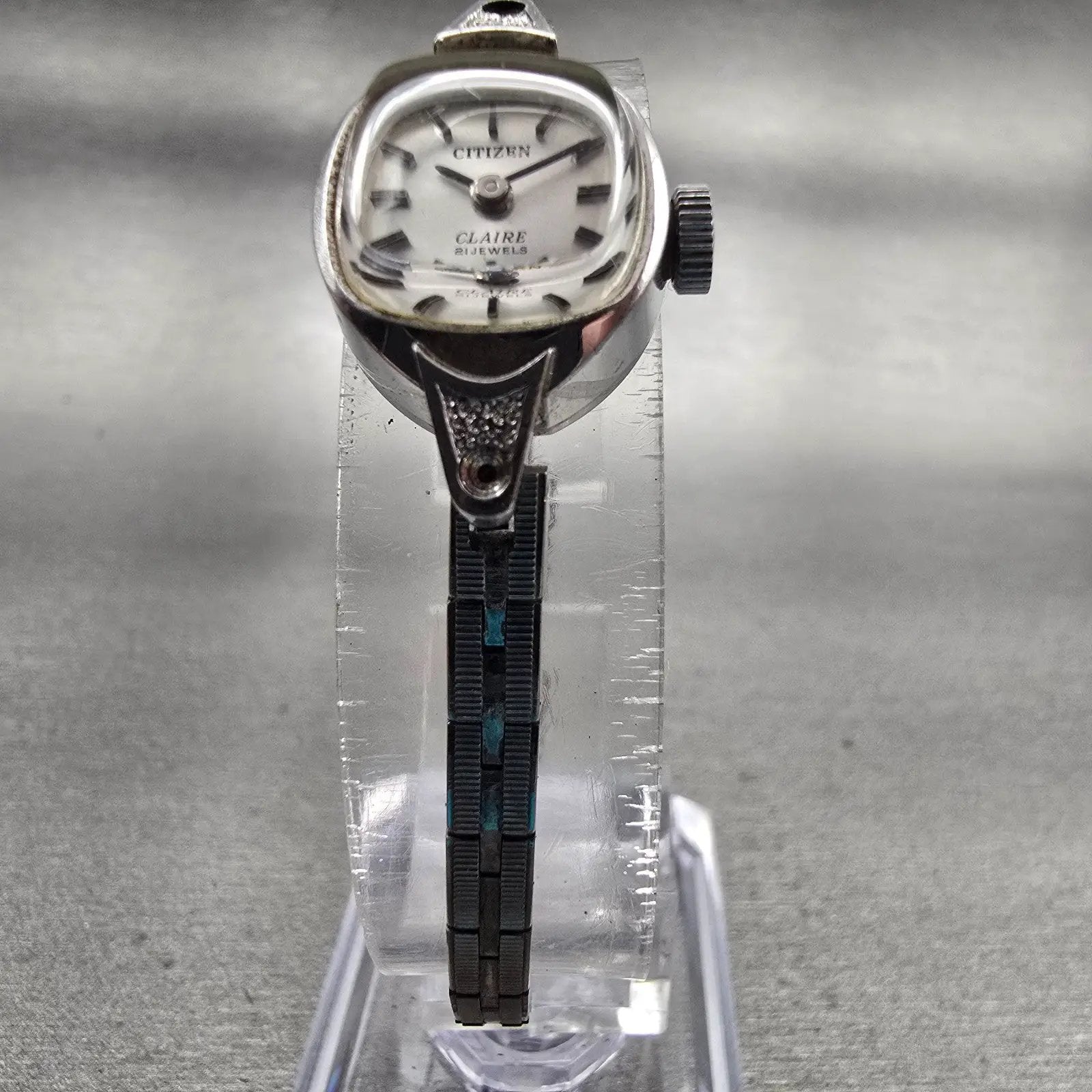 Citizen Claire Watch Women 14mm Silver Dial Silver Tone 4-671465 Vintage Works5