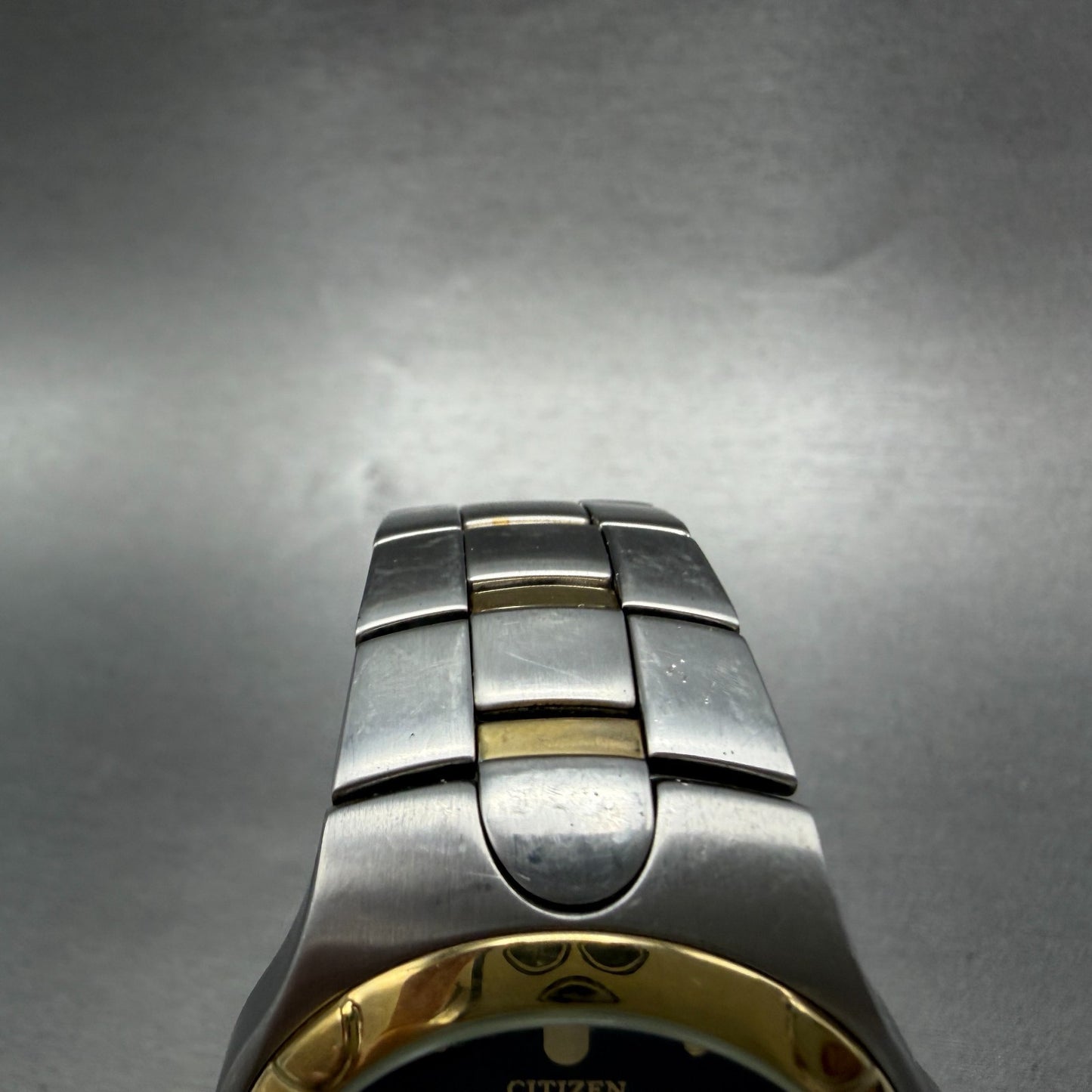 Citizen Eco-Drive Watch Men 36mm Black Dial Two Tone Daydate E100-K175431 Runs4