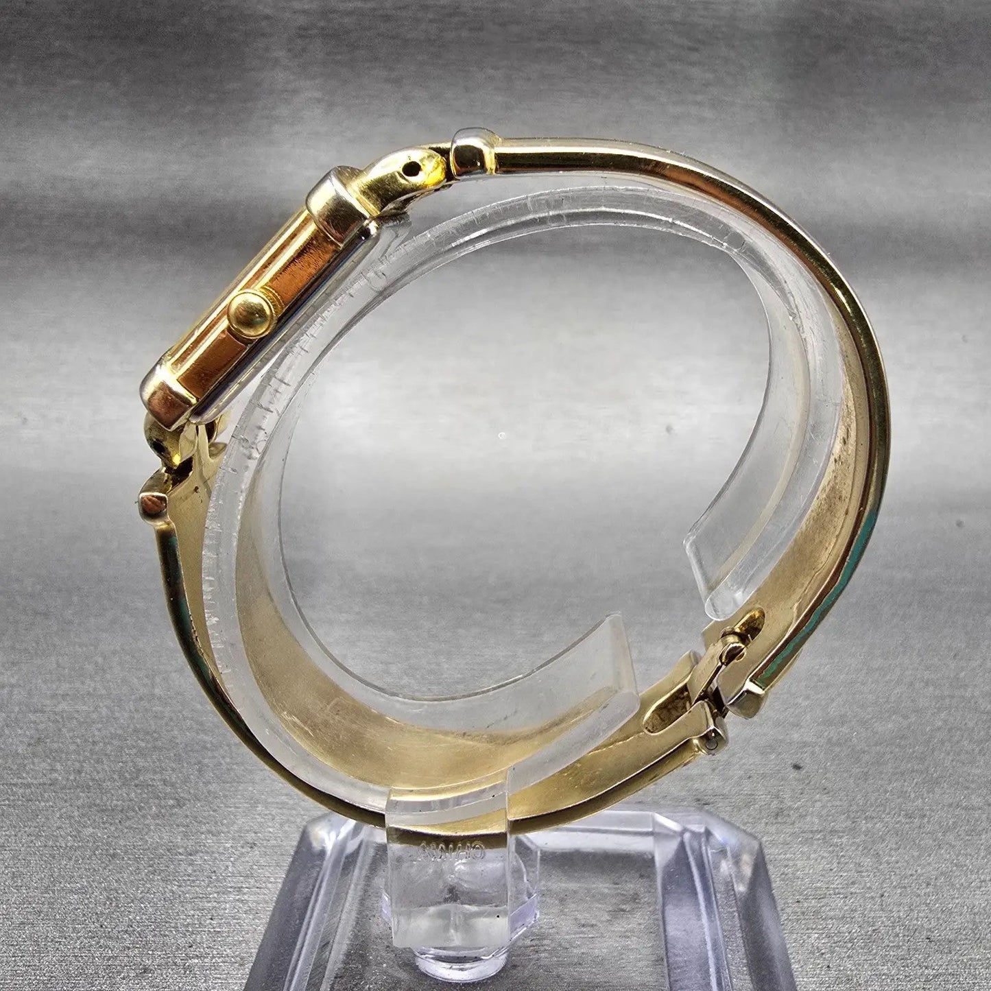 Citizen CQ Watch Women 18mm Black Dial Gold Tone Rectangle 5920-S48465 New Batt6
