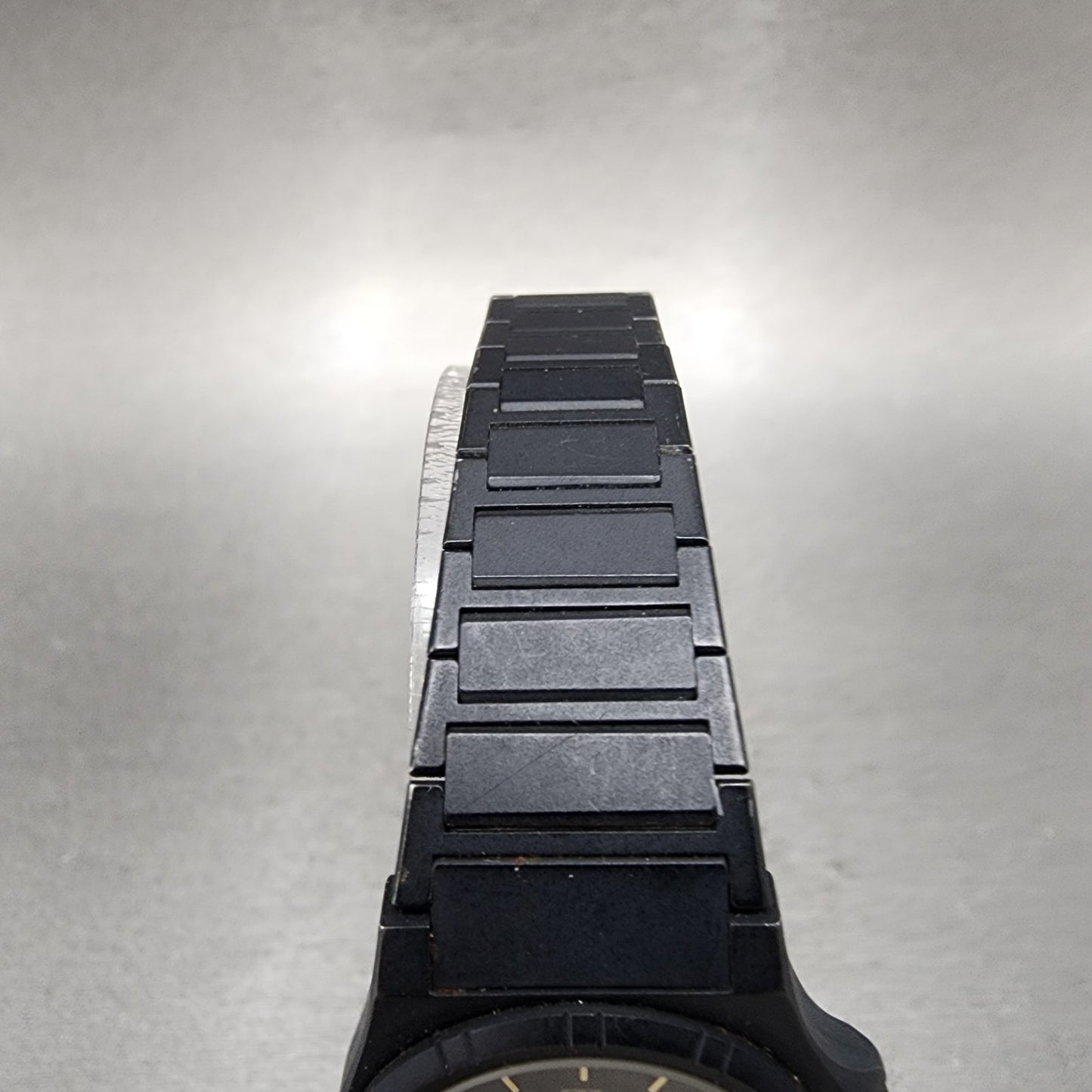 Technos Watch Women 26mm Black Dial Black Tone Date Round 1043 New Battery4