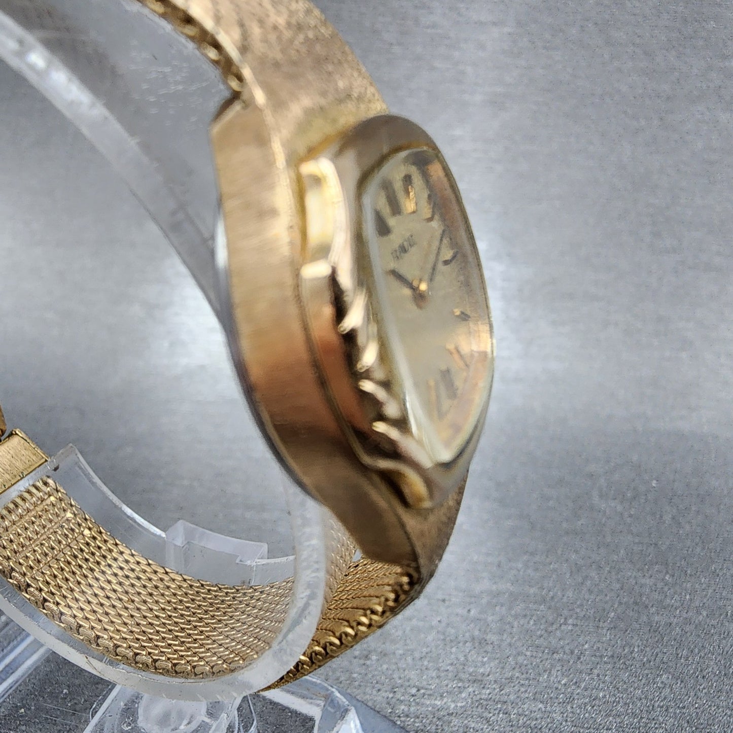 Rado Watch Women 25mm Gold Dial Gold Tone Rectangle Manual Wind Cal 612 PARTS4