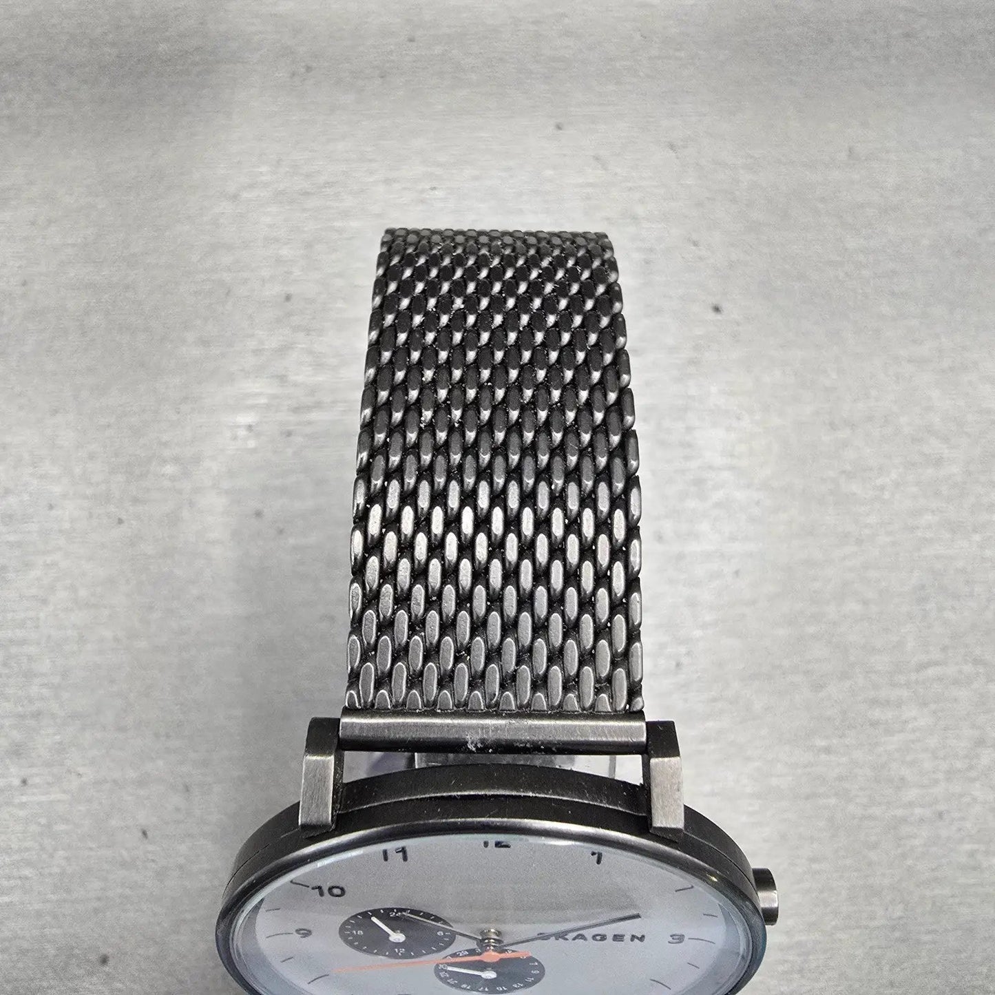 Skagen Hald Watch Men 40mm White Dial Gray Tone Date Round SKW6188 New Battery4