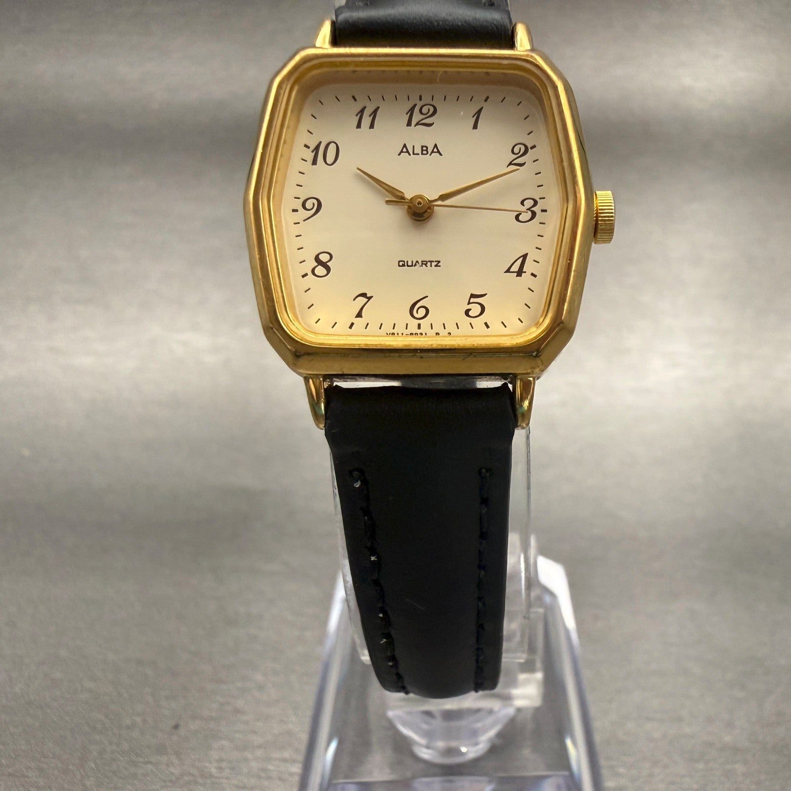 Seiko Alba Watch Women 23mm Champagne Dial Gold Tone V811-5551 New Battery5