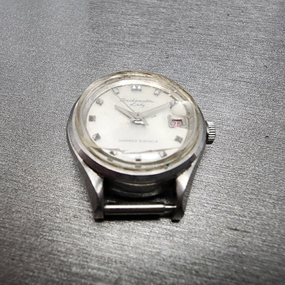 Seiko Seikomatic Lady Watch Women 22mm Silver Dial Steel Date Round Runs2