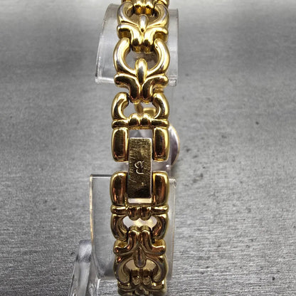 Bulova Watch Women 20mm Gold Dial Gold Tone Round 97S32 New Battery Vintage7