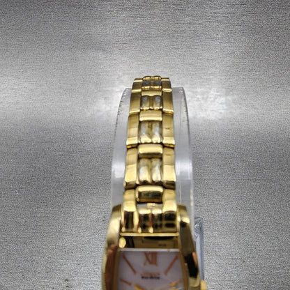 Citizen Eco-Drive Stiletto Watch Women 18mm MOP Dial Gold Tone G670-S008433 Runs