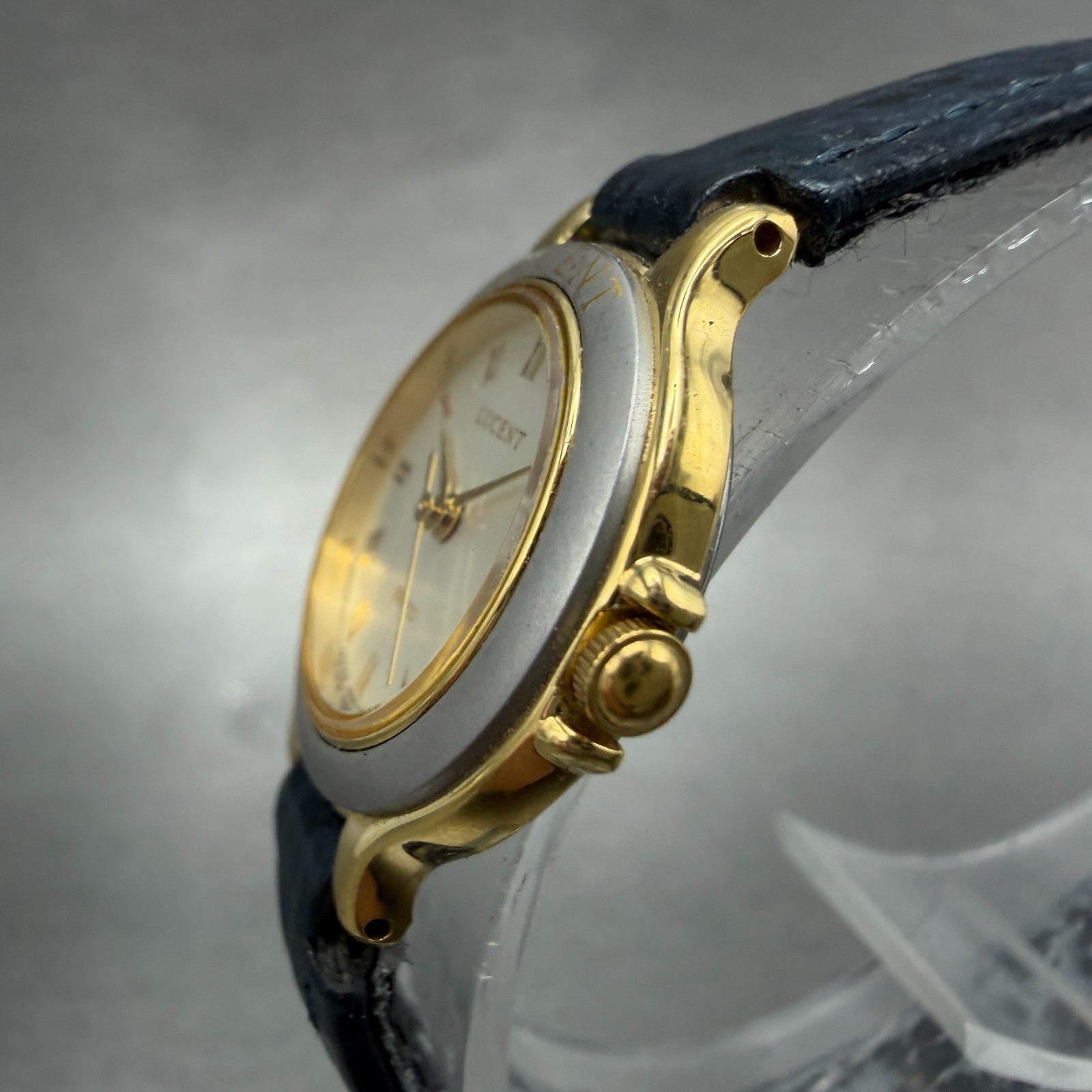 Seiko Lucent Watch Women 22mm Champagne Dial Two Tone Round 4N21-0340 New Batt A2