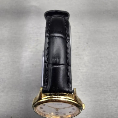 Casio Rookie Watch Men 32mm White Dial Gold Tone Round RKT-501 New Battery VTG4