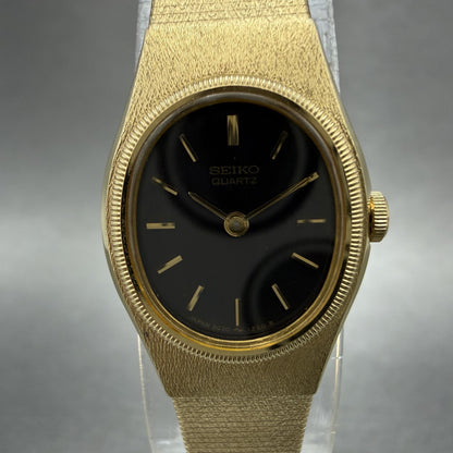 Seiko Watch Women 16mm Brown Dial Gold Tone Round 2C205600 New Battery1