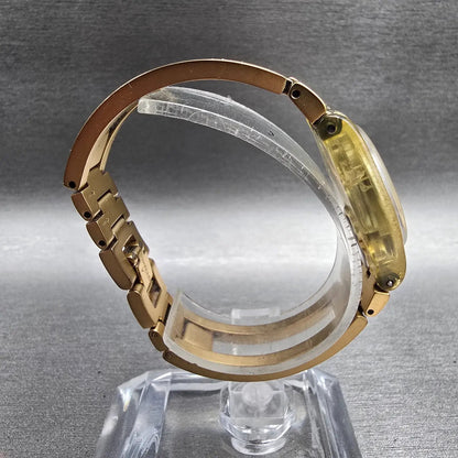 Swatch Enercle Watch Women 25mm Gold Dial Gold Tone Round LN137 New Battery8