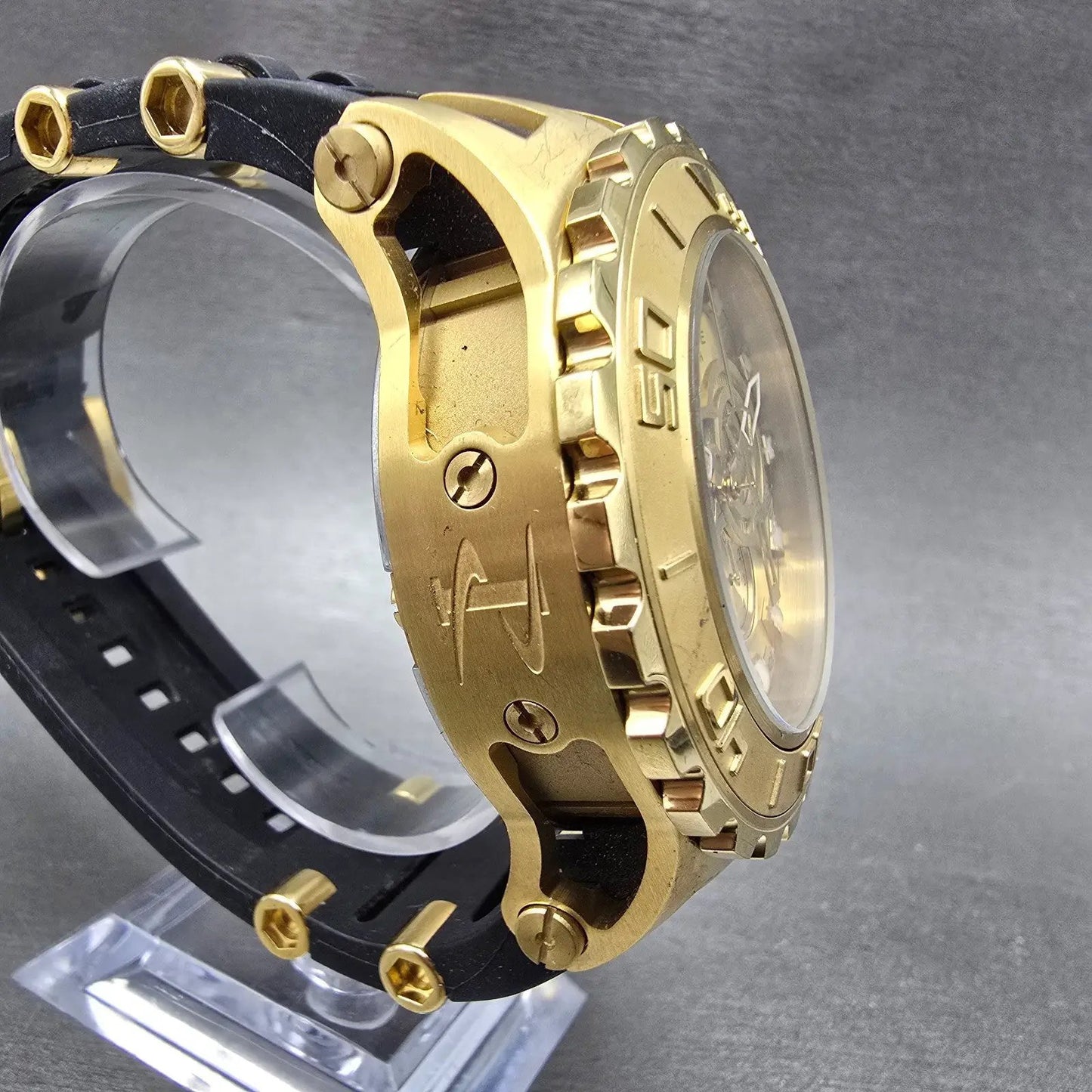 Invicta Reserve Chronograph Watch Men 52mm Champagne Dial Gold Tone 6905 New Bat3
