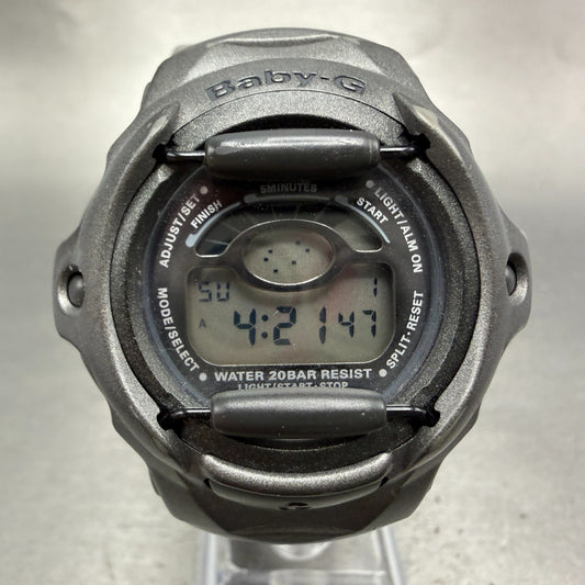 Casio Baby-G BGR-210 Watch Women 43mm Gray Alarm Chrono Digital New battery0