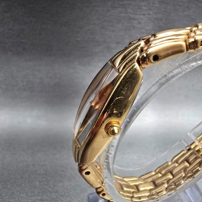 Seiko Watch Women 18mm White Dial Gold Tone Oval 4N00-7209 New Battery Vintage2