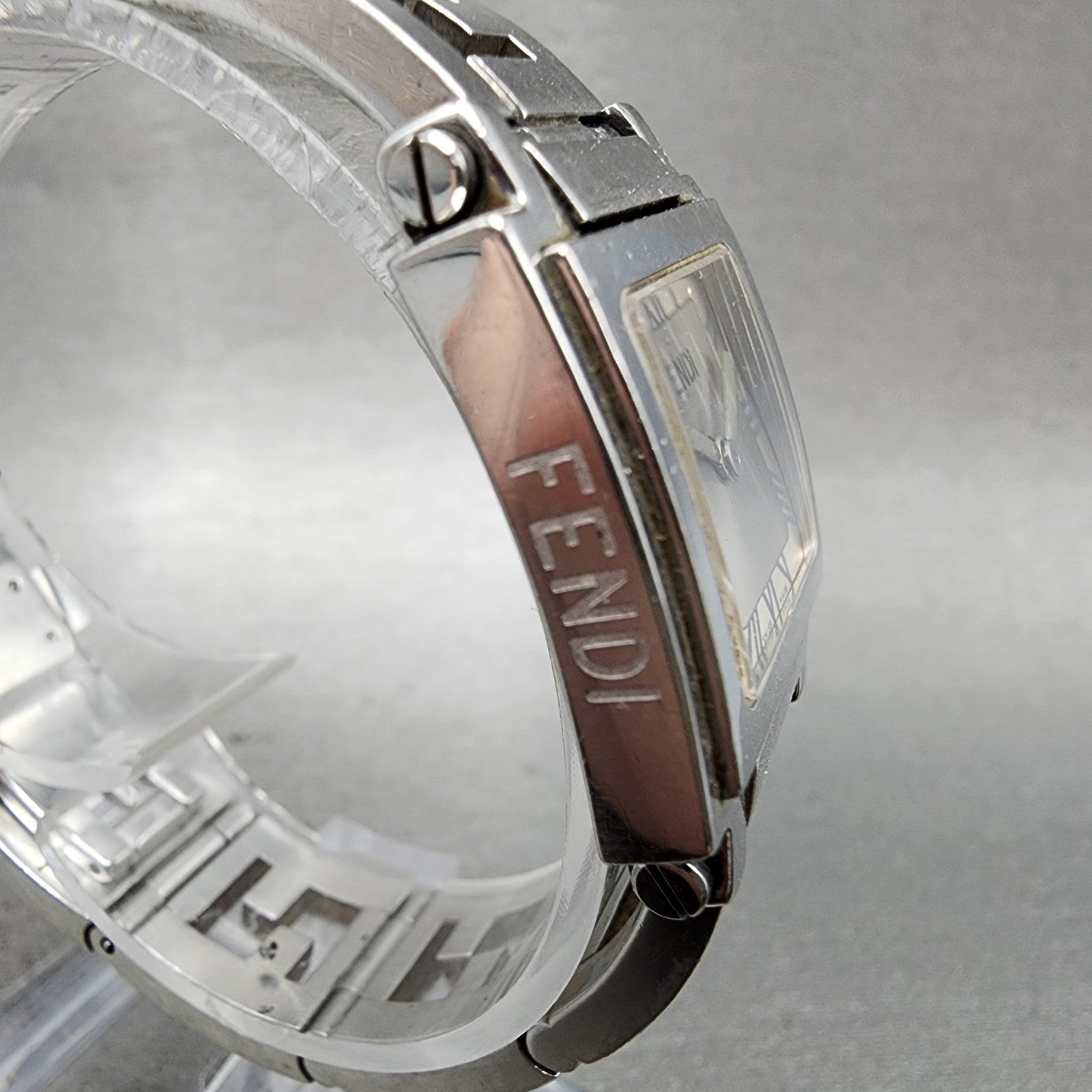 Fendi Quadro 6000L Watch Women 25mm Silver Dial Silver Tone NO BACK New Battery3