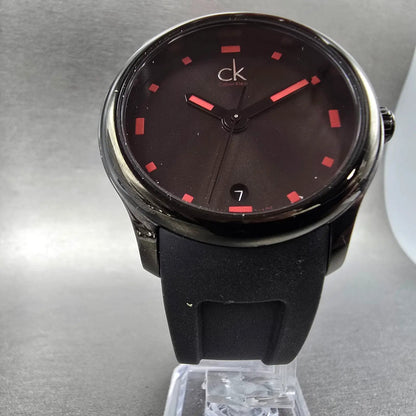 Calvien Klein Watch Men 41mm Black Dial Black Tone Date Round K2V 214 PARTS6