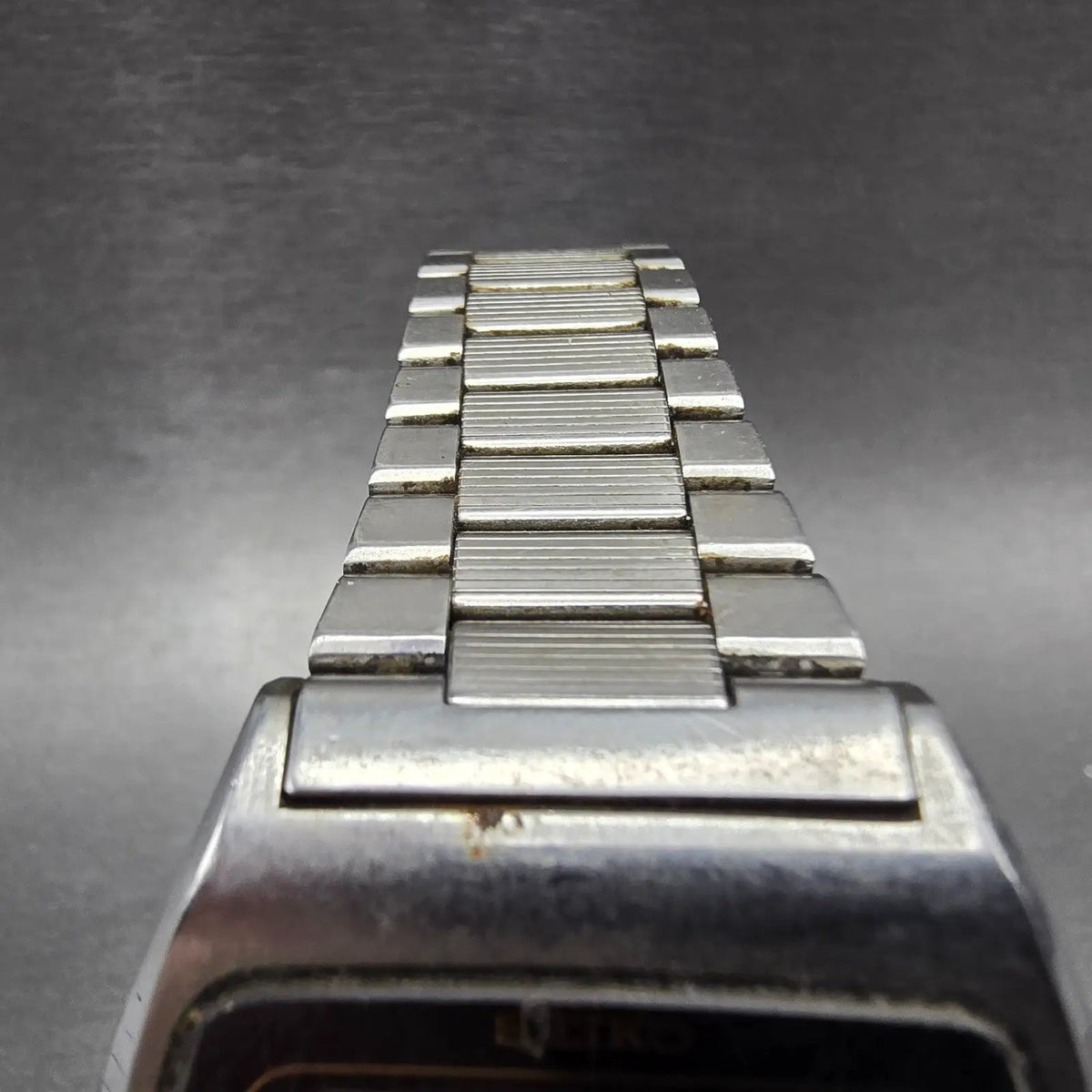 Seiko Digital Watch Men 37mm Black Dial Silver Daydate 0139-5029 PARTS5