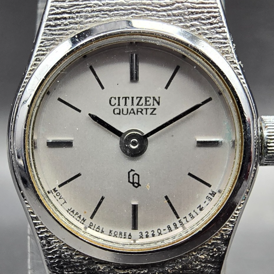 Citizen CQ Watch Women 17mm Silver Dial Silver Tone Round 3220-891244 New Batt F1