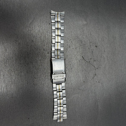 Seiko Bracelet 20mm Stainless Steel Two Tone 4859-G Vintage READ!!! Japan0