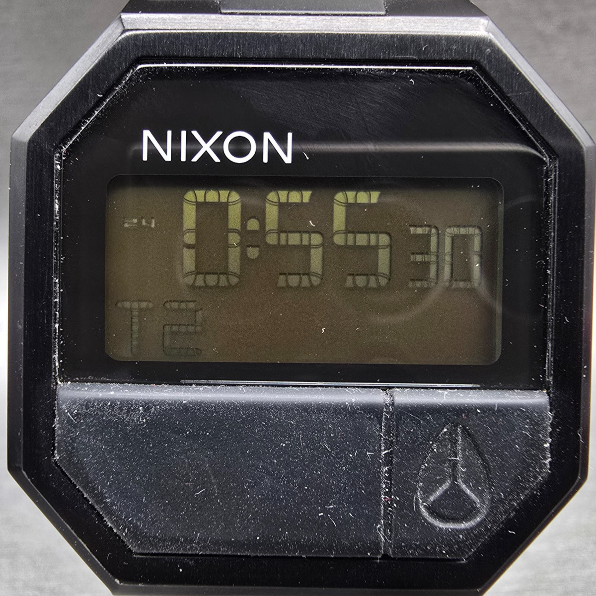Nixon Re-Run Digital Watch Men 38mm Black Chronograph Alarm New Battery1