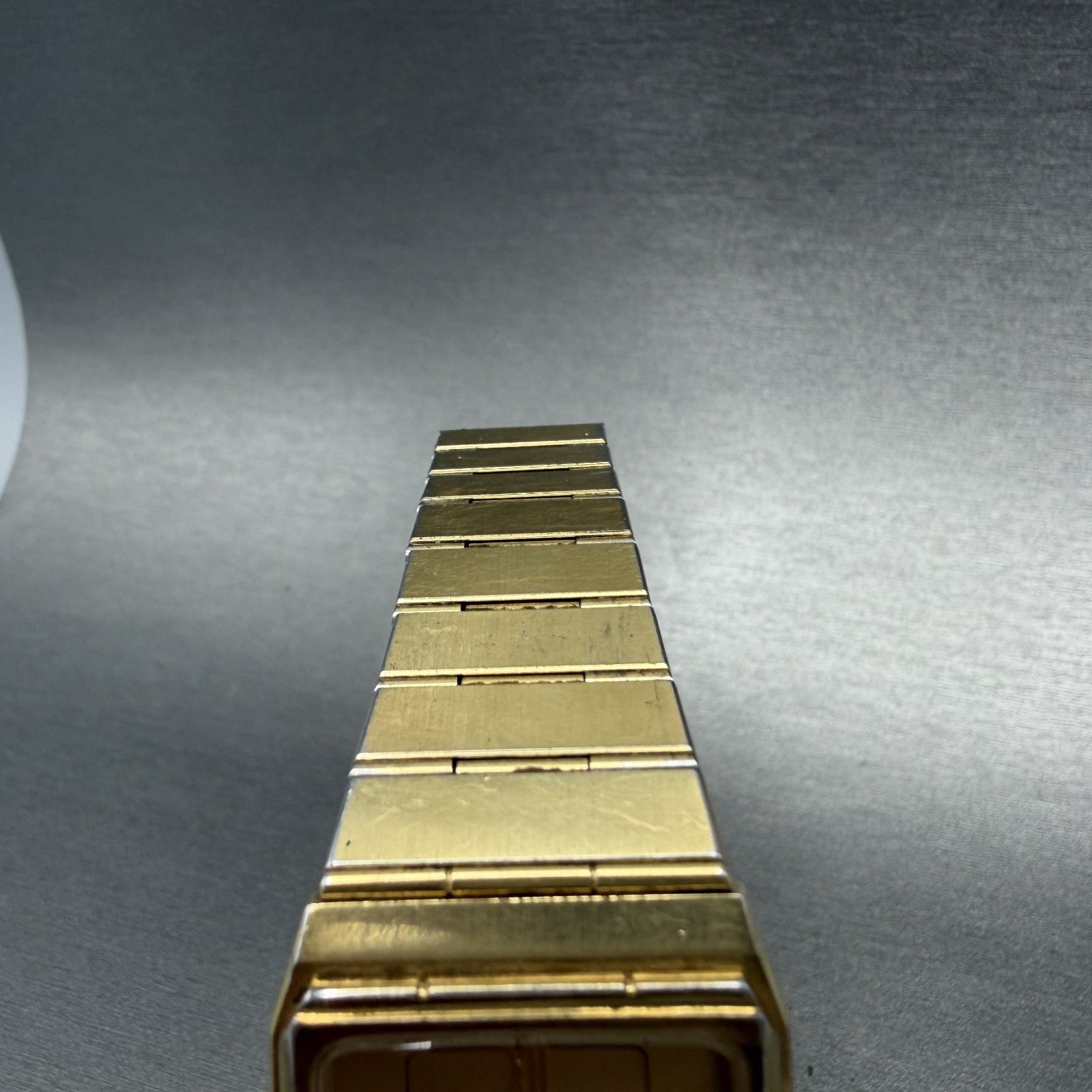 Seiko Tank Watch Men 27mm Champagne Dial Gold Tone 7430-5100 New Battery4