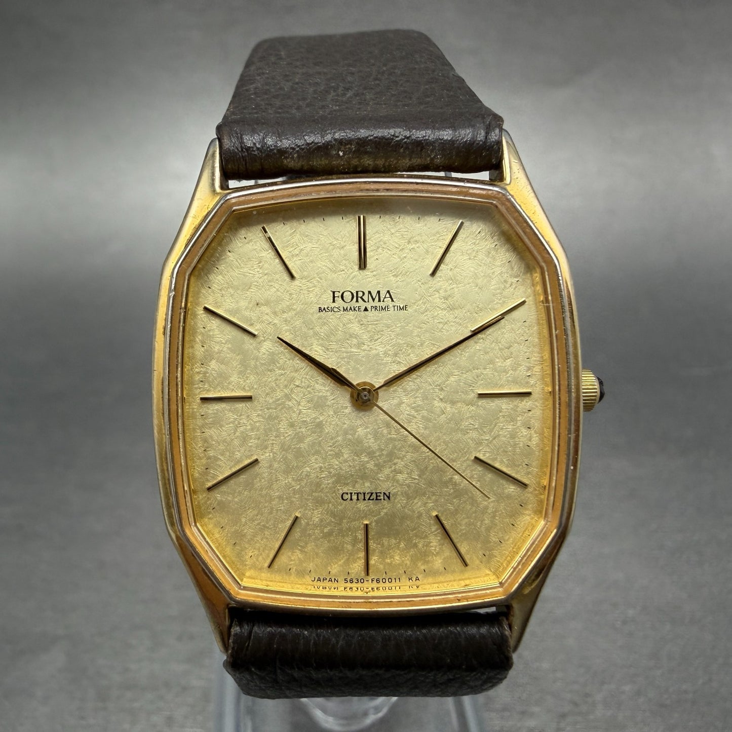 Citizen Forma Watch Men 29mm Champagne Dial Gold Tone 5630-F60005 New Battery0