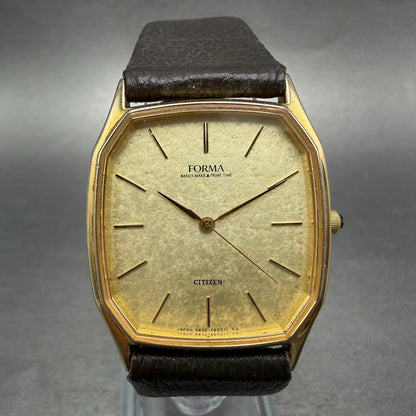 Citizen Forma Watch Men 29mm Champagne Dial Gold Tone 5630-F60005 New Battery0