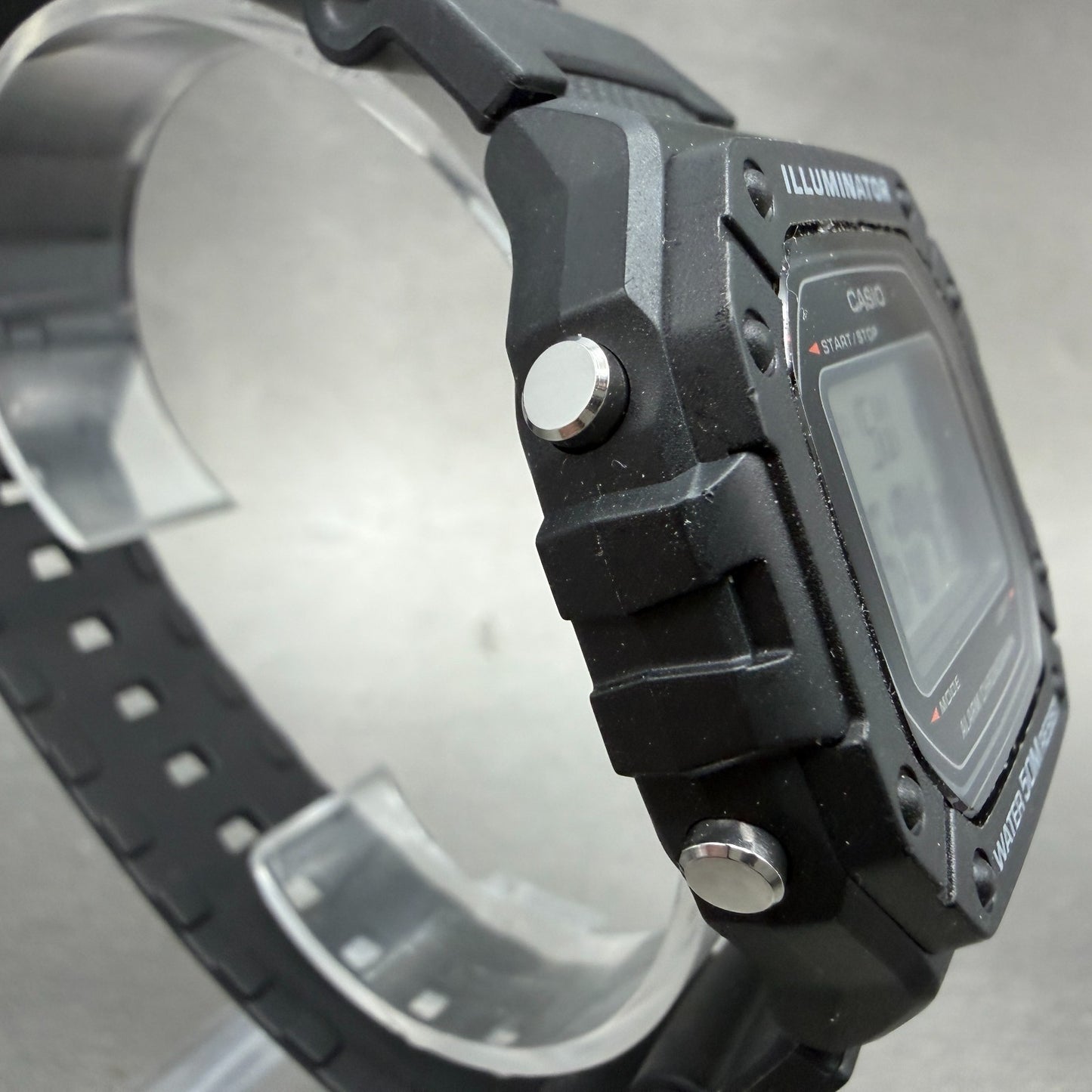 Casio Illuminator Watch Men 43mm Black Alarm Chrono Digital W-218H New Battery3