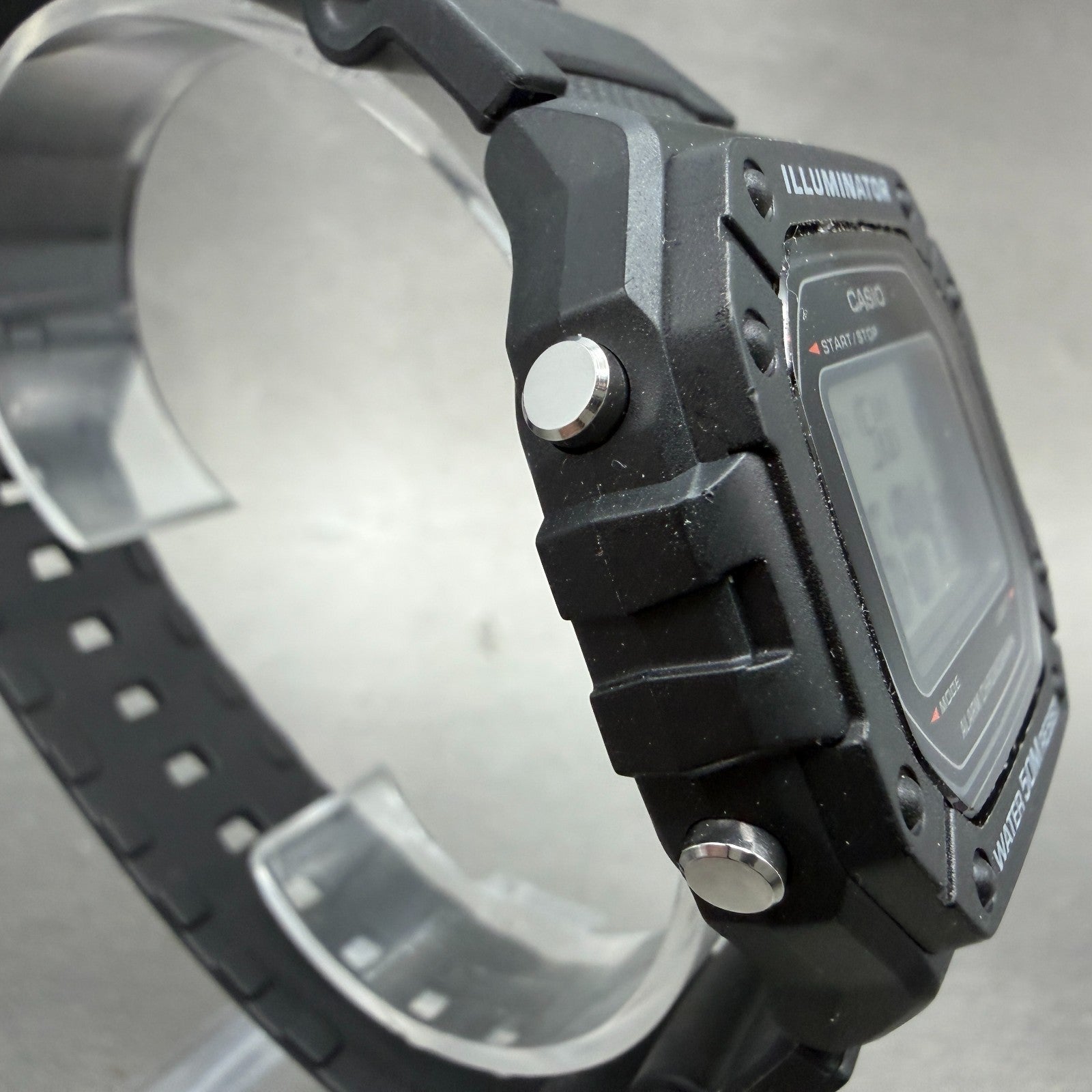 Casio Illuminator Watch Men 43mm Black Alarm Chrono Digital W-218H New Battery3