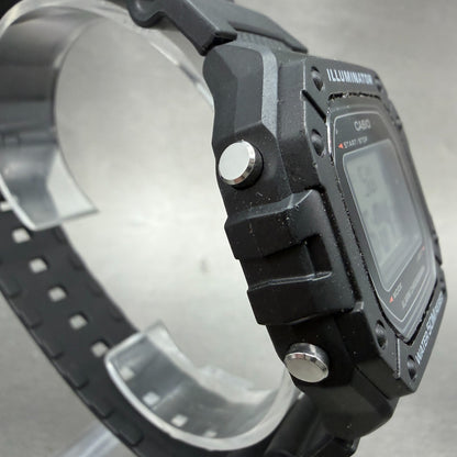Casio Illuminator Watch Men 43mm Black Alarm Chrono Digital W-218H New Battery3