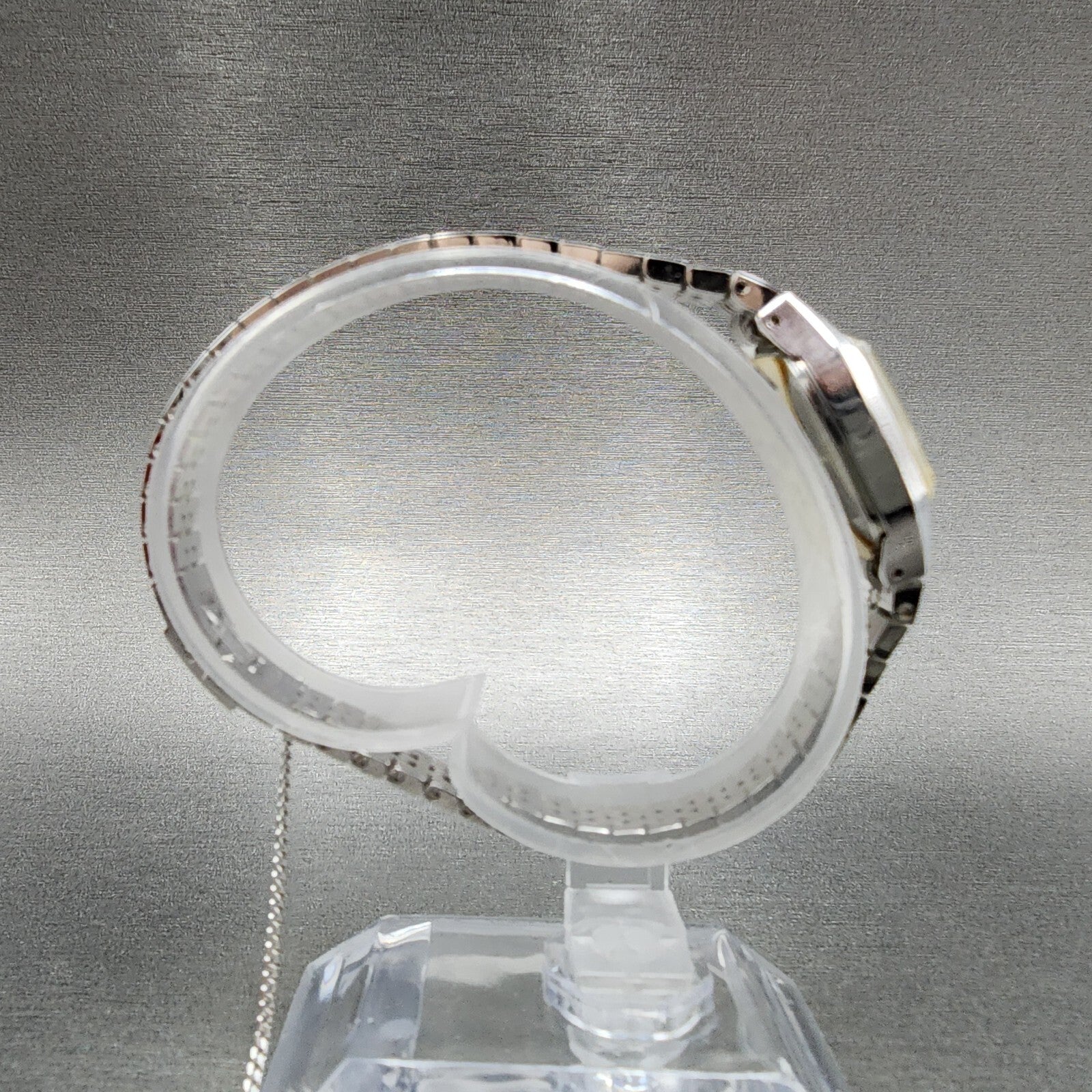 Seiko Watch Women 17mm Silver Dial Silver Tone Rectangle Manual Wind Runs  NOS9